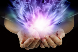 activating the violet flame on hands